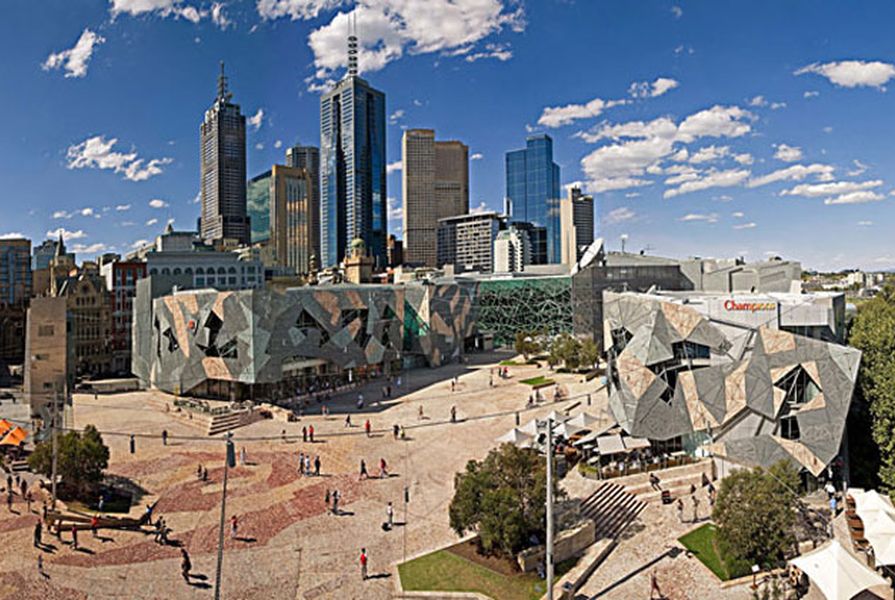 Federation Square by Lab Architecture Studio, Bates Smart and Karres and Brands.