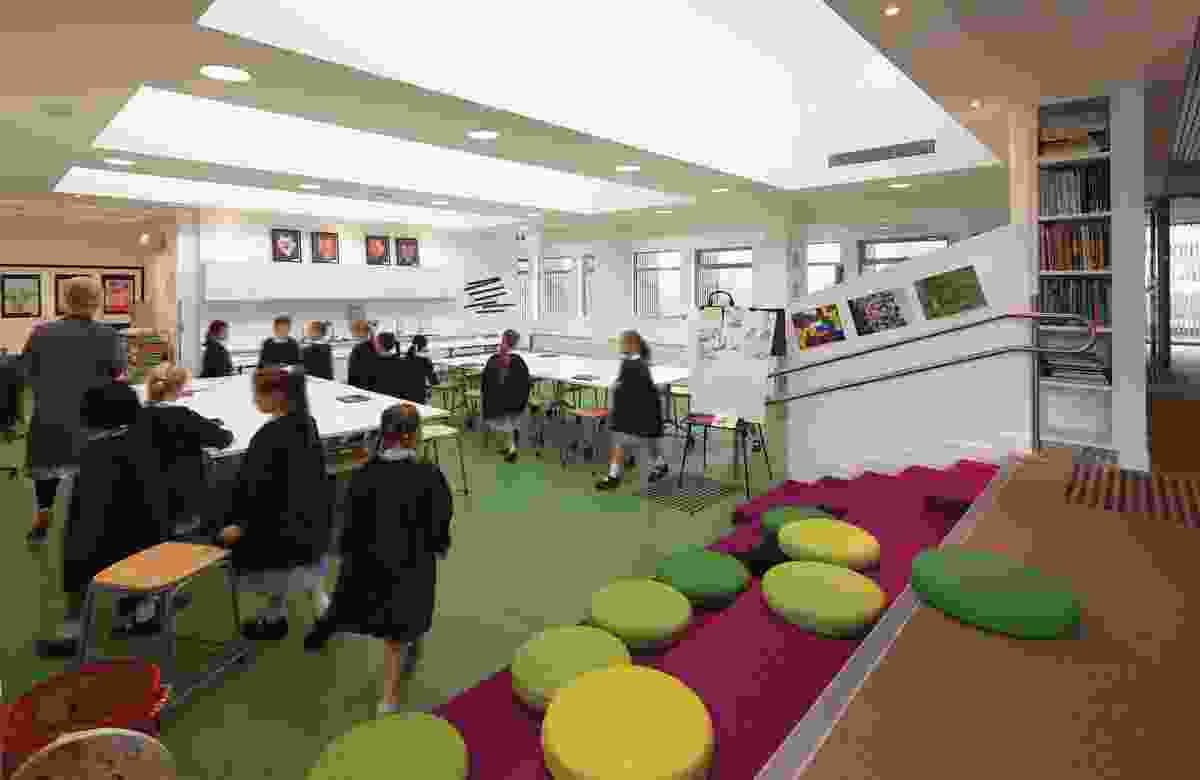 Learning spaces are open plan, with their design underpinned by the principle of transforming learning into a journey of discovery.
