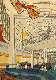 Sketch for the galleria at the New Children’s Hospital, Westmead, by Bligh Voller Nield.