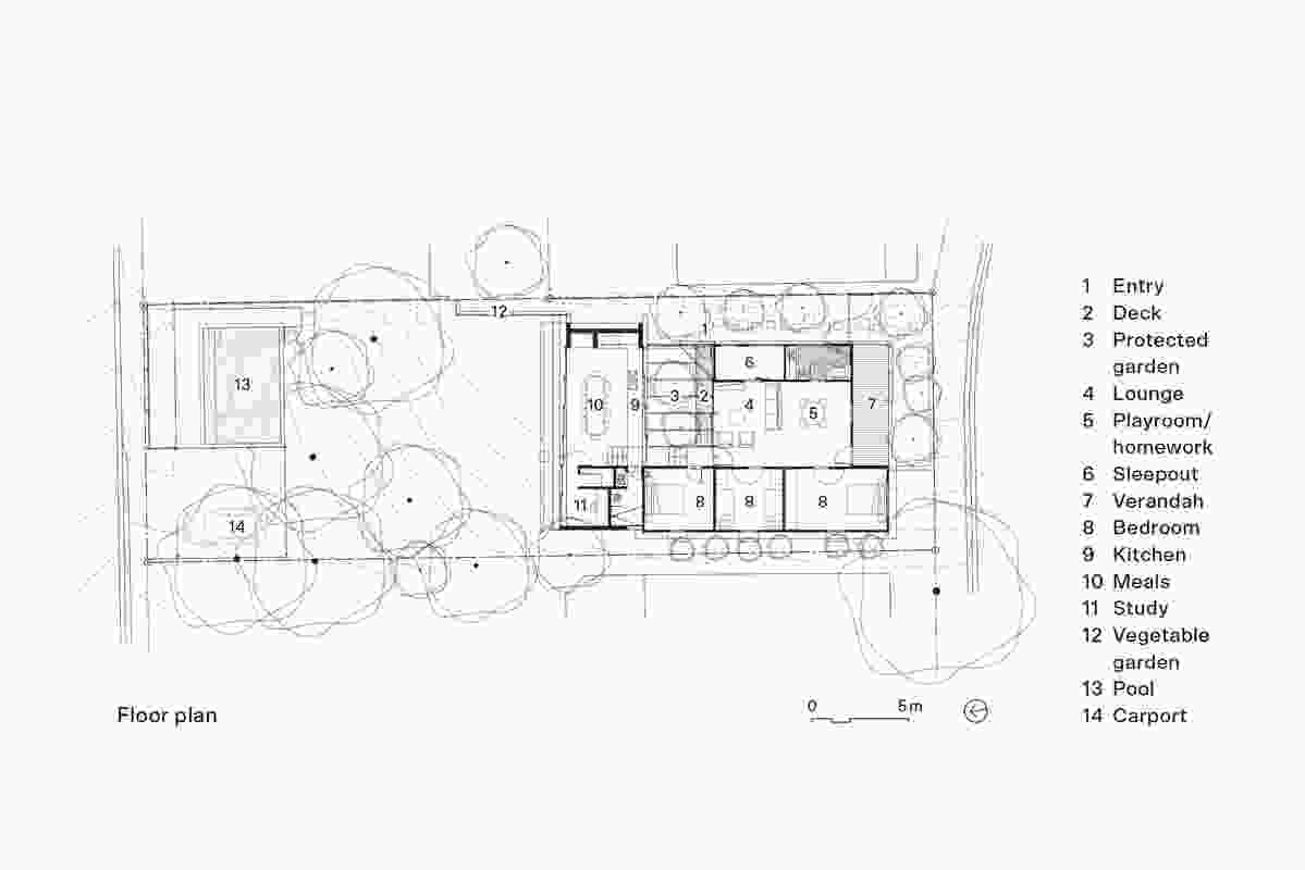 Plan of Niwa House by John Ellway.