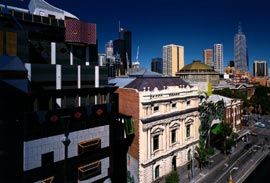 Building 8 and Storey Hall’s Swanston Street faces. 2 Image: John Gollings