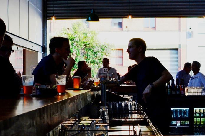 Fresh beer on tap at Green Beacon Brewing Co.