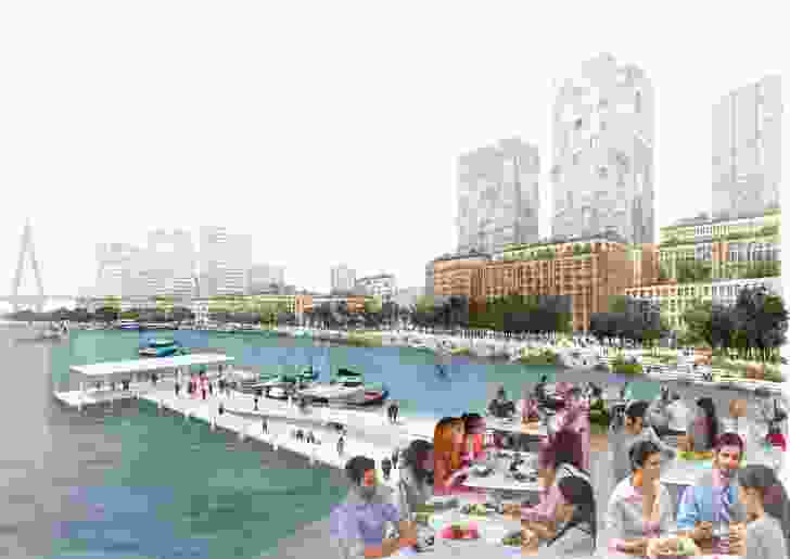 The proposed redevelopment of the Blackwattle Bay precinct.