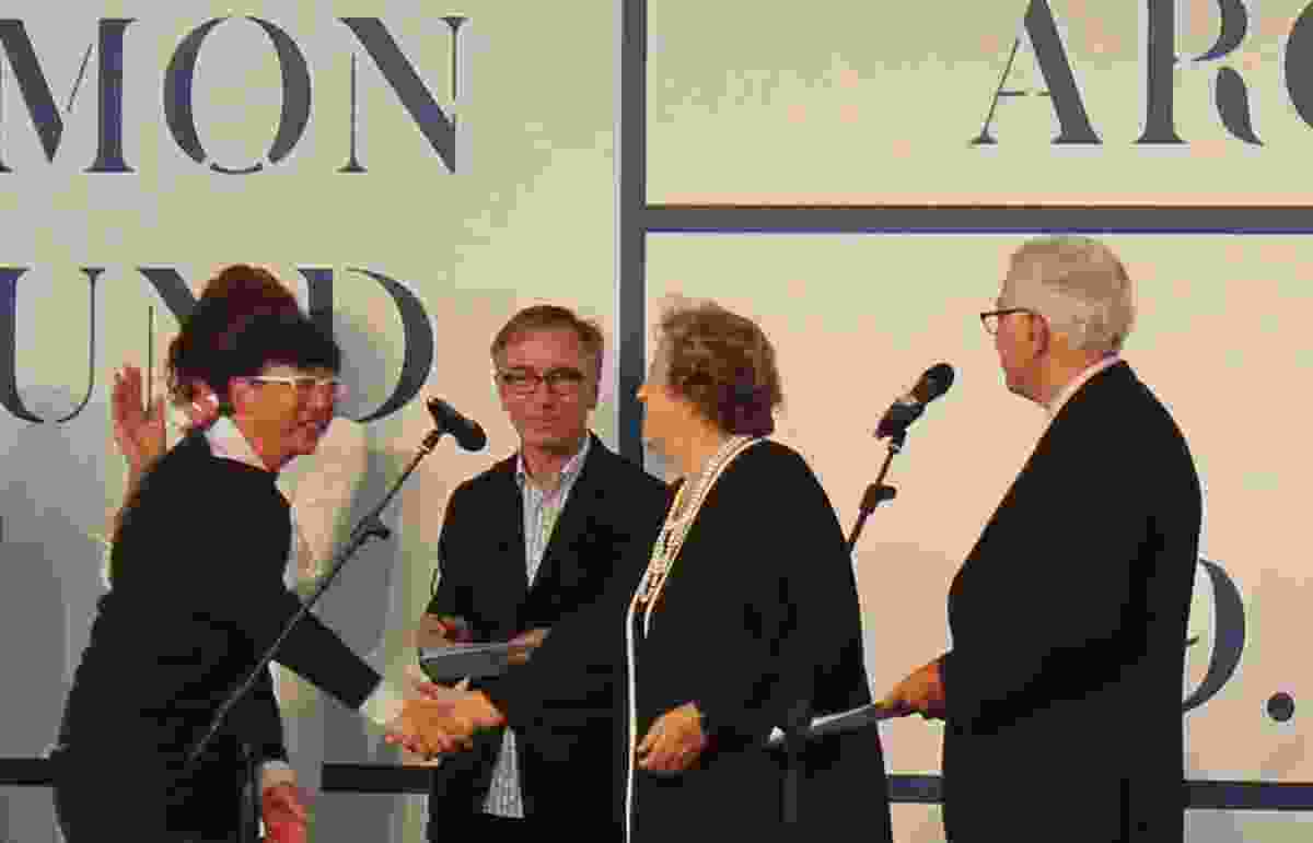 Commissioner of Japan’s pavilion Toyo Ito receives the Golden Lion.