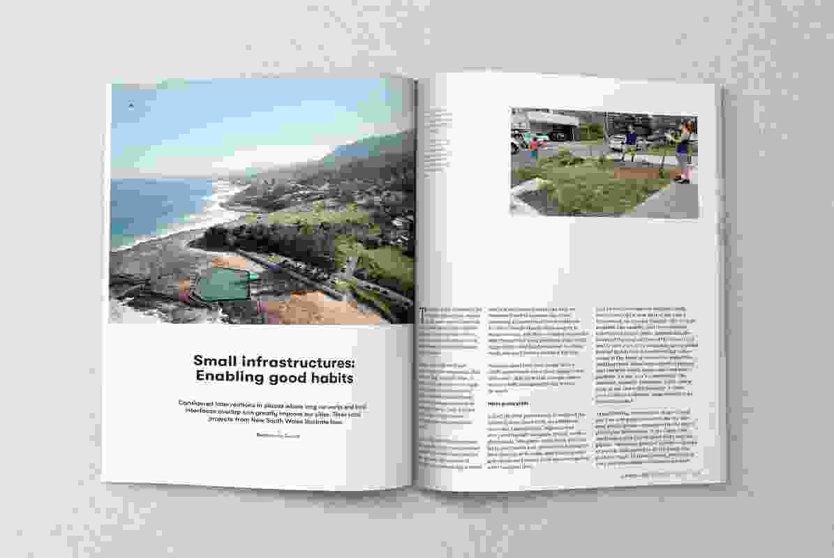 A spread from the August 2023 edition of Landscape Architecture Australia.