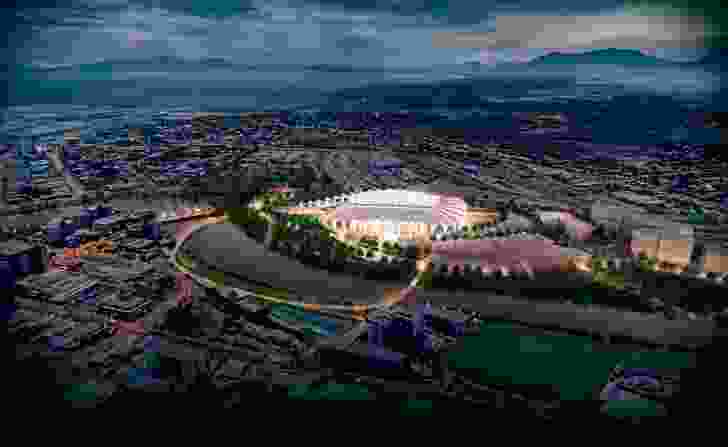 The proposed North Queensland Stadium designed by Cox Architecture and 9Point9 Architects.
