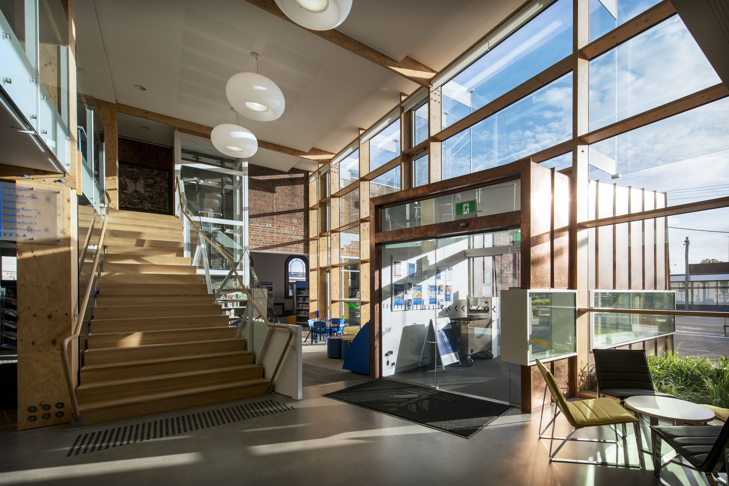 Glass Installation Methods In Library Glassworks’ low emissivity glass used in library upgrade | ArchitectureAu