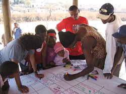 Global Studio 2007. Working with children in Alexandra Township, Johannesburg.