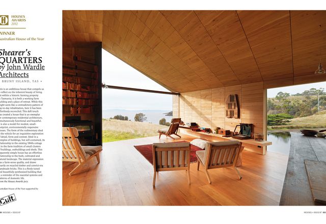 A preview from the magazine: Shearer's Quarters by John Wardle Architects.