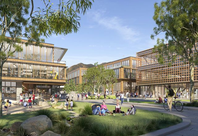 A new park at the centre of the West End precinct.