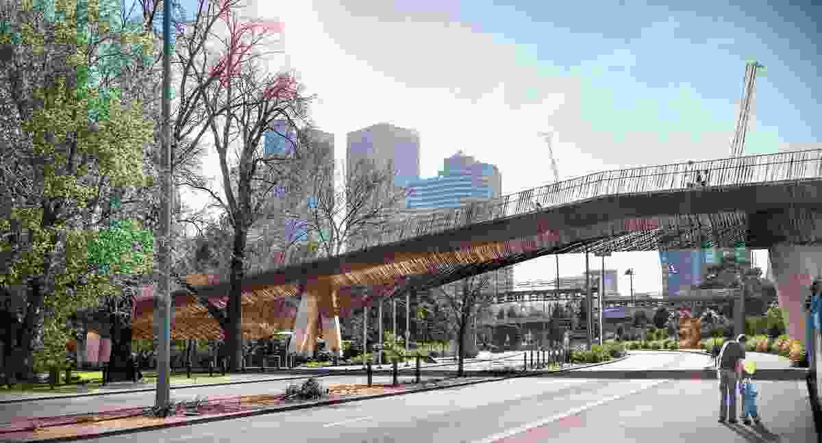 Batman Avenue Bridge by John Wardle Architects in collaboration with NADAAA and Oculus Landscape Architects