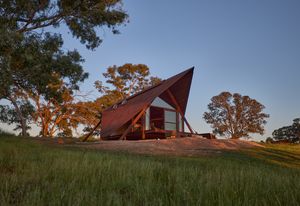 The latest iteration in the Permanent Camping series departs from earlier tower forms, adapting to its site.