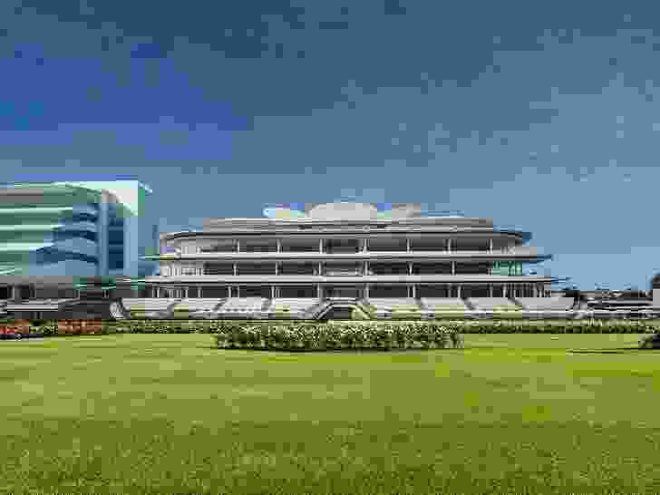 The design of the proposed club stand by Bates Smart will draw inspiration from the garden setting of Flemington Racecourse.