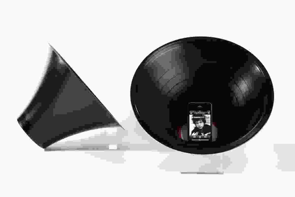 Paul Cocksedge Studio's vinyl speakers.