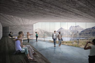 The proposed Dove Lake viewing shelter by Cumulus Studio.