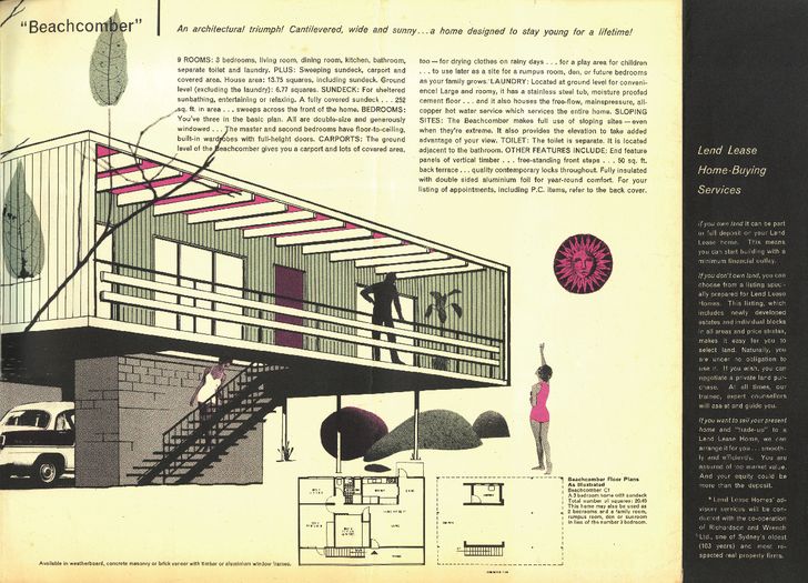 1962 magazine clip about the radical new Beachcomber home.
