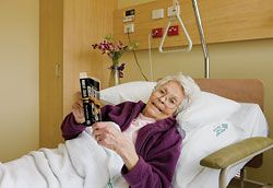 A patient in one of the single rooms. Image: Dianna Snape