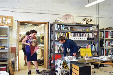 Juliet Moore and Ben Edwards in the Edwards Moore studio.