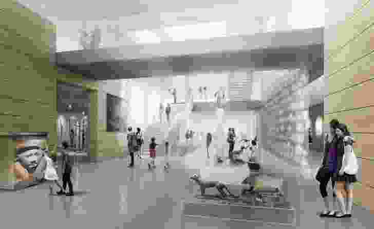 Interior of the proposed Chau Chak Wing Museum by Johnson Pilton Walker.