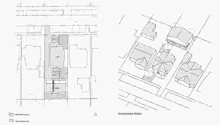 Modelling four dwellings at the rear of an existing dwelling by Officer Woods.