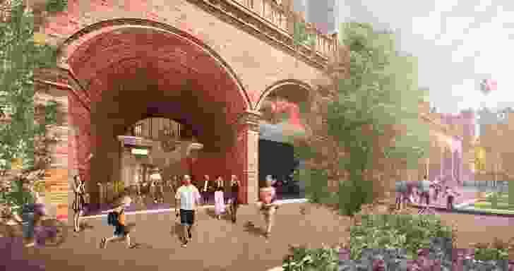 Historic arches lost for decades will be reinstated in the redevelopment of Adelaide's Central Market Arcade designed by Woods Bagot.