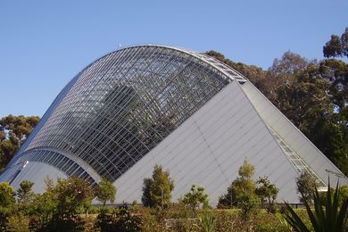 Guy Maron's Bicentennial Conservatory within the 51-hectare Adelaide Botanic Garden on the  edge of the CBD.
