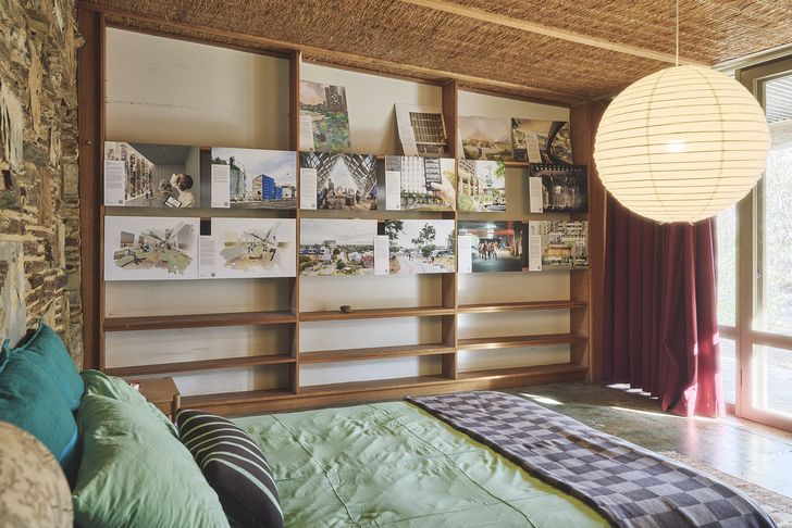 One of the bedrooms contained an exhibition of proposed citywide projects from A New Normal 2021.