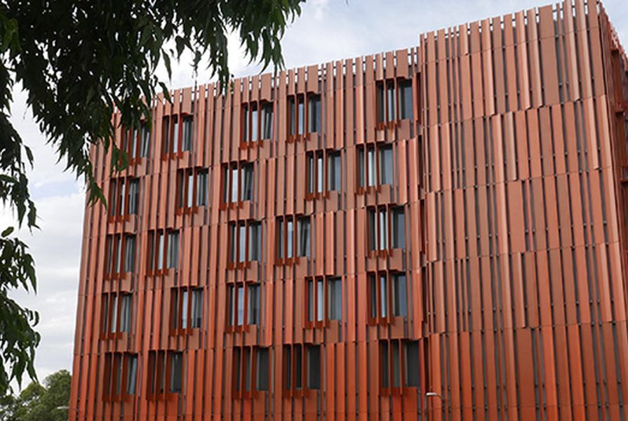 Monash University's Gillies Hall, designed by Jackson Clements Burrows.