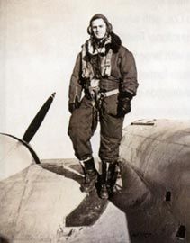 Peter Johnson, the airman, “all set to go”. 