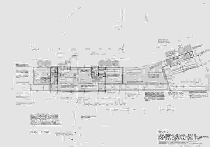 The final plan for the house. Drawing: Glenn Murcutt. State Library of NSW – PXD 728/Roll 121.