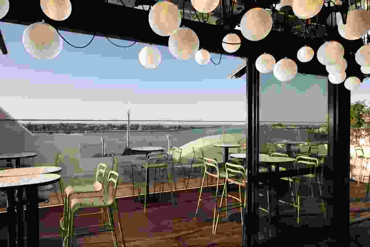 QT's rooftop bar with views over the harbour, 'Rooftop at QT'.