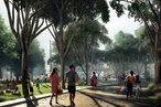 Expanded parkland to reclaim road and car park at Melbourne Metro Tunnel station