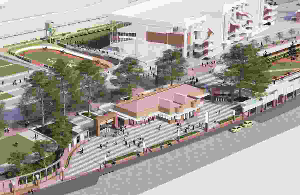 Caulfield Racecourse redevelopment concept by MGS Architects.