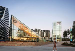 Green Square Library and Plaza by Studio Hollenstein in association with Stewart Architecture.