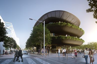 Proposed new three-storey restaurant at Barangaroo South by Collins and Turner.