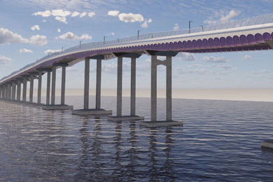 Concept designs for the Tasman Bridge upgrades.