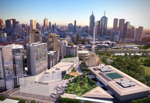 The proposed redevelopment of Melbourne's Southbank arts precinct.