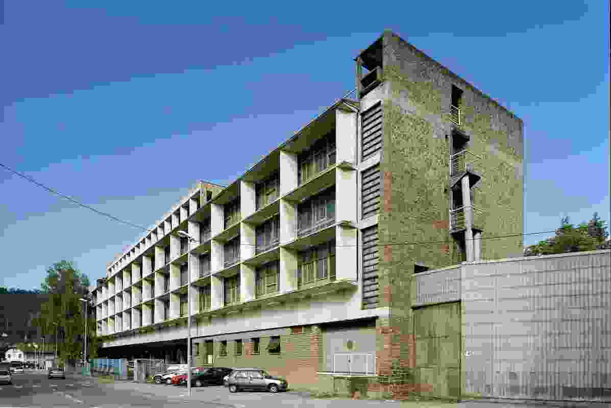Usine Claude et Duval Factory, Saint-Dié, France designed by Le Corbusier.