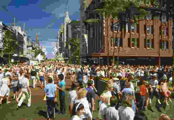 Greening of Swanston Street (1985).