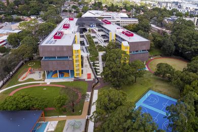 Aerial view of Meadowbank Schools by Woods Bagot.