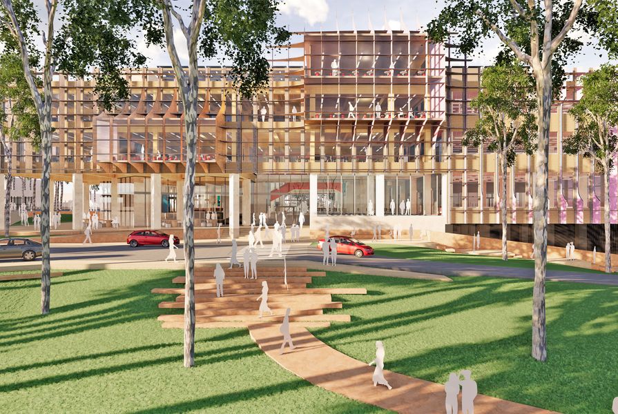 The proposed STEMM building at the University of Newcastle by Lyons and EJE Architecture.