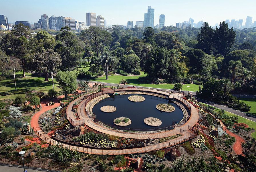 Guilfoyle’s Volcano at the Royal Botanic Gardens Melbourne designed by Andrew Laidlaw.