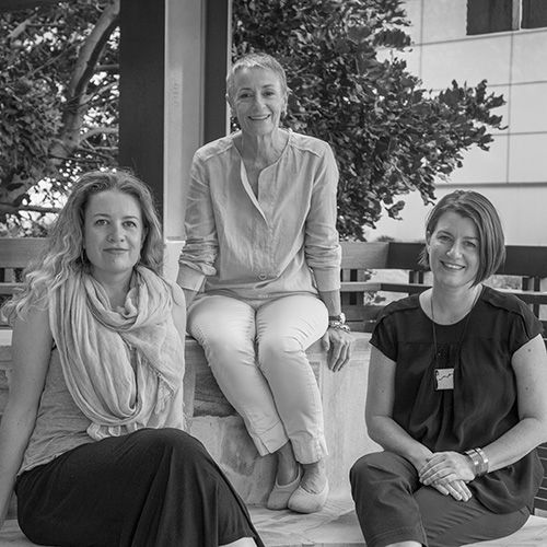 The Forecast creative directors, Di Snape (left), Dr Catherin Bull (centre) and Sharon Mackay (right).