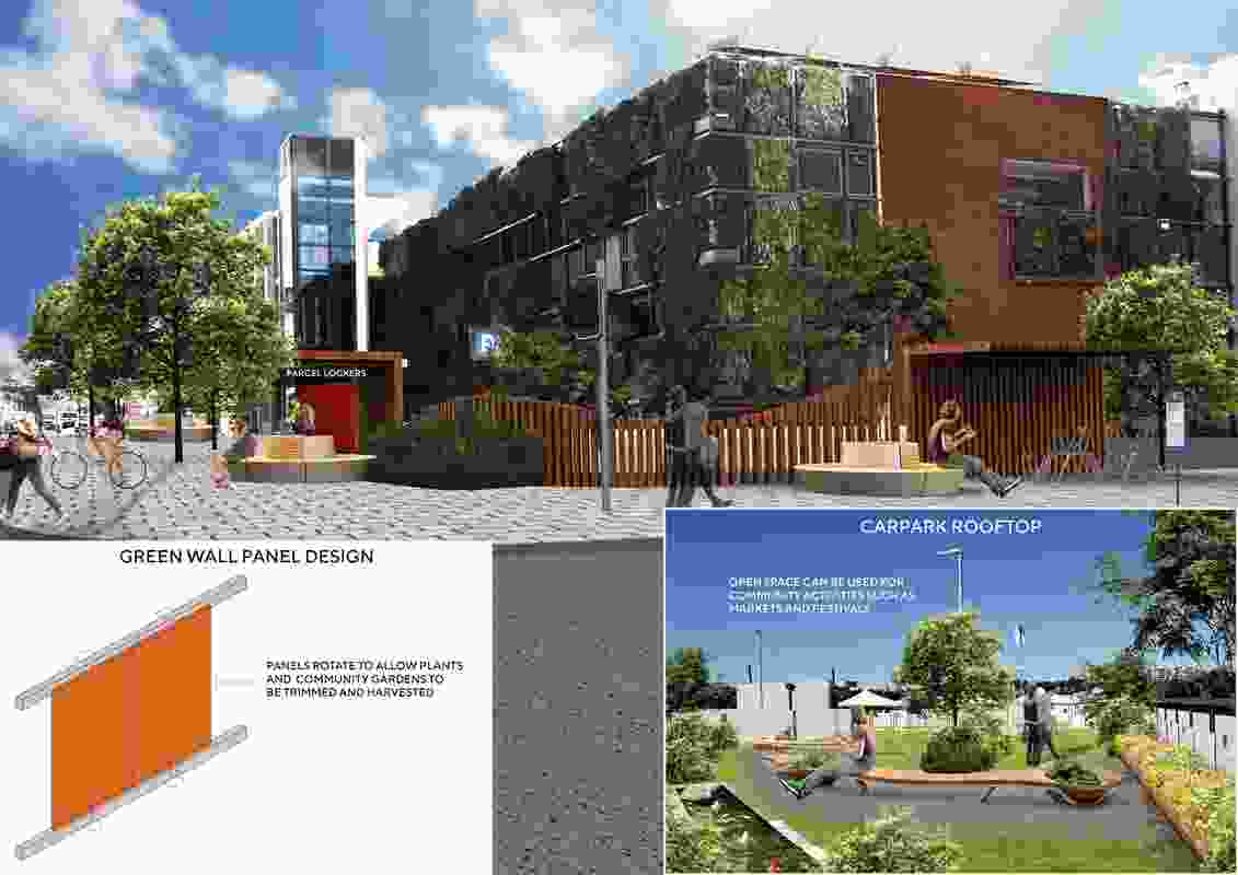 The Modern Carpark by Kevin Jain, Tash Velkou and Van Tran (City of Bankstown), winner of best public facility idea.
