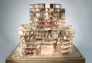 Scale model showing the interior; design by
Gehry Partners.