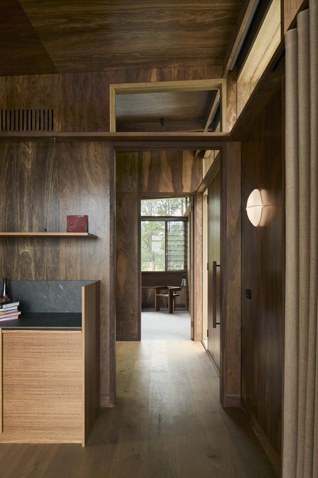 Spotted gum ply and hardwood surfaces create a rich and tactile interior.