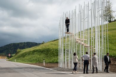 In 2014, the small Austrian village of Krumbach invited seven international architects to design bus stops for the town, including Bränden stop by Sou Fujimoto.