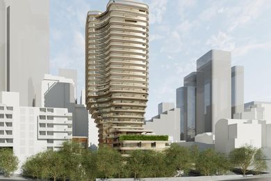 Proposed designs for a 28-storey tower in North Sydney.