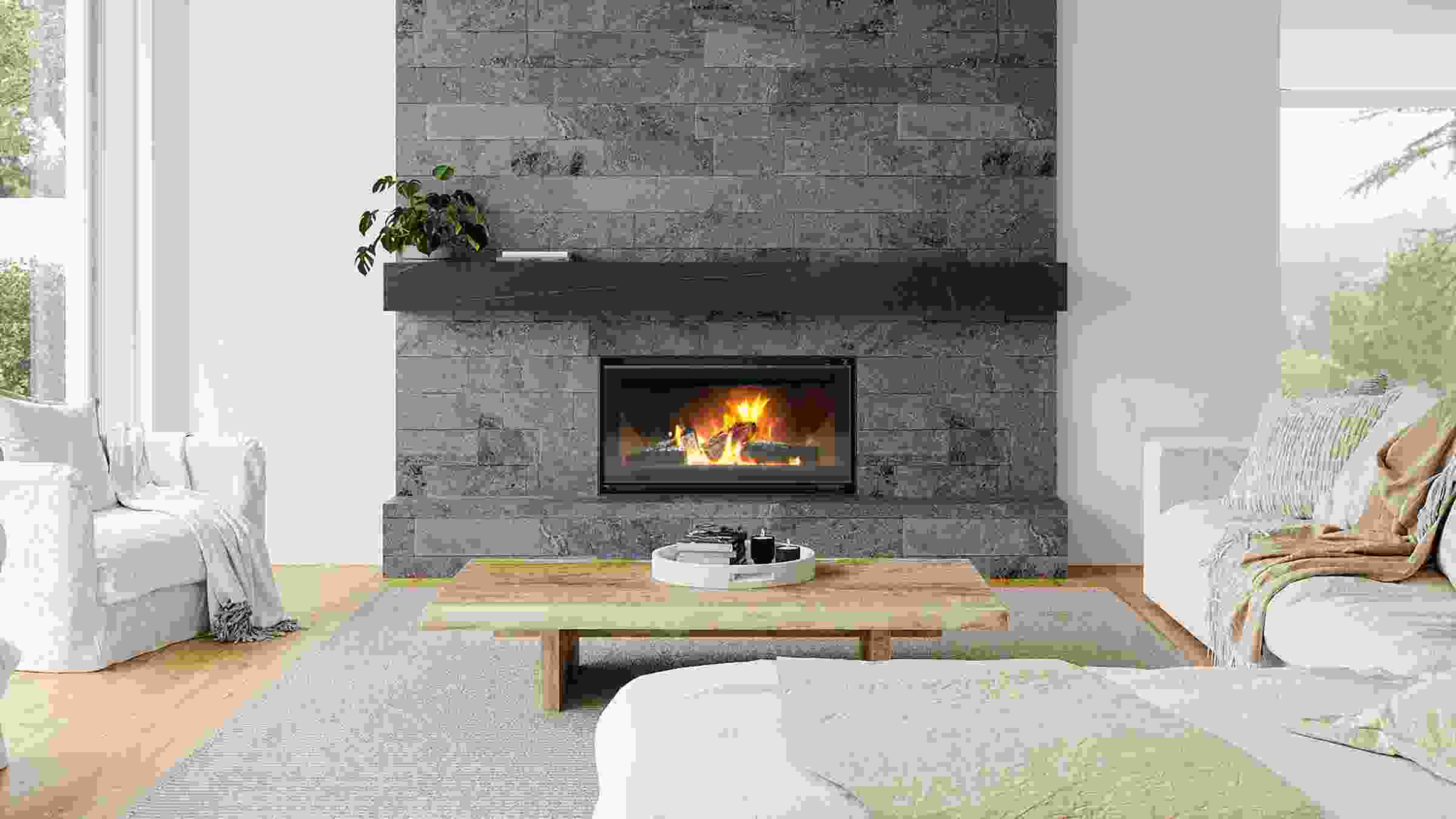Direct Vent freestanding wood fireplaces by Escea | ArchitectureAu