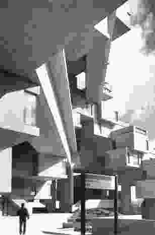 Section of Habitat ’67 in Montreal, by Safdie Architects.